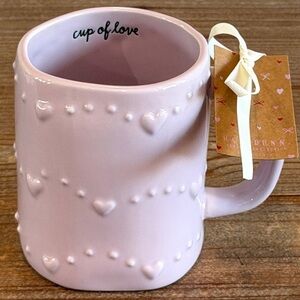 Rae Dunn 3D Heart CUP OF LOVE Valentines Day Mug NWT